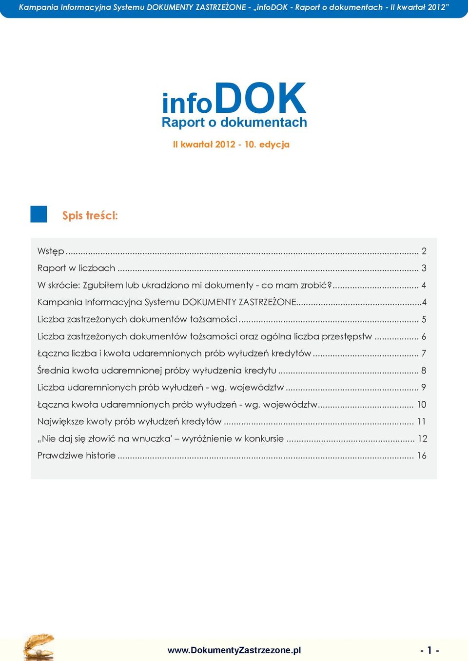 .. 6 Łączna liczba i kwota udaremnionych prób wyłudzeń kredytów... 7 Średnia kwota udaremnionej próby wyłudzenia kredytu... 8 Liczba udaremnionych prób wyłudzeń - wg. województw.