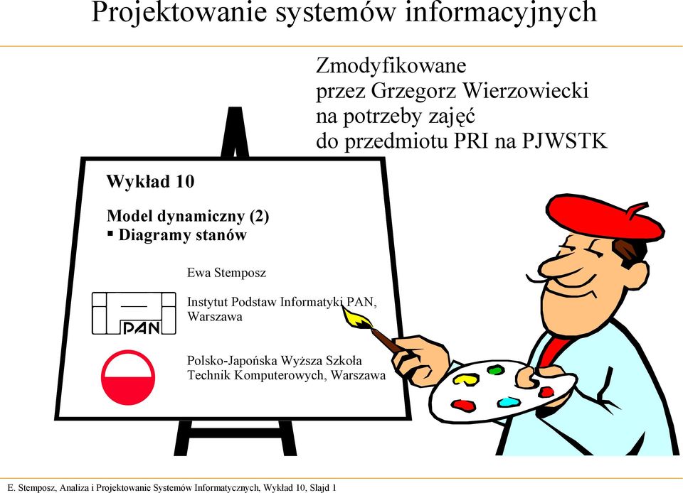 Model dynamiczny (2) Diagramy stanów Ewa Stemposz Instytut Podstaw Informatyki PAN, Warszawa