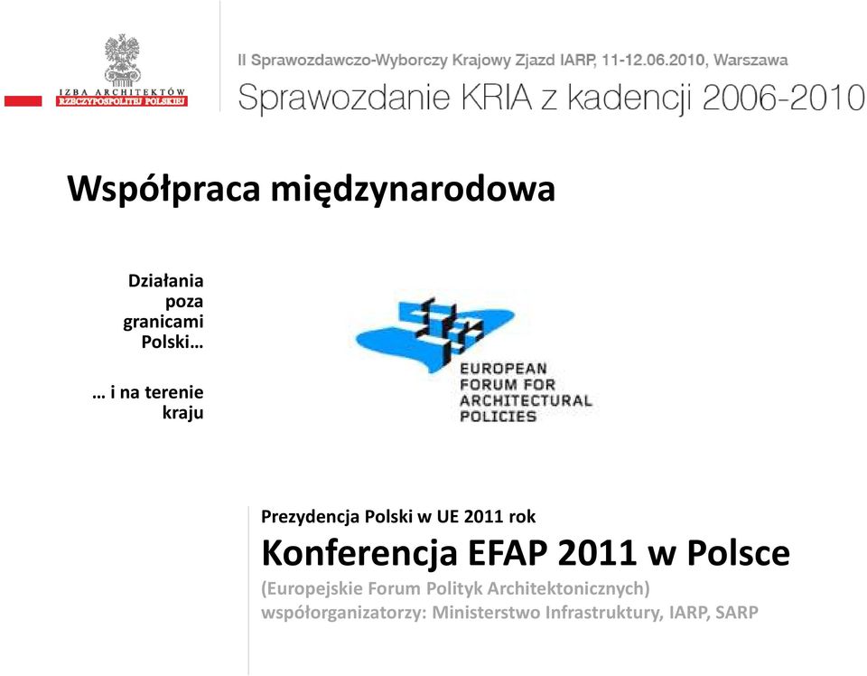 EFAP 2011 w Polsce (Europejskie Forum Polityk