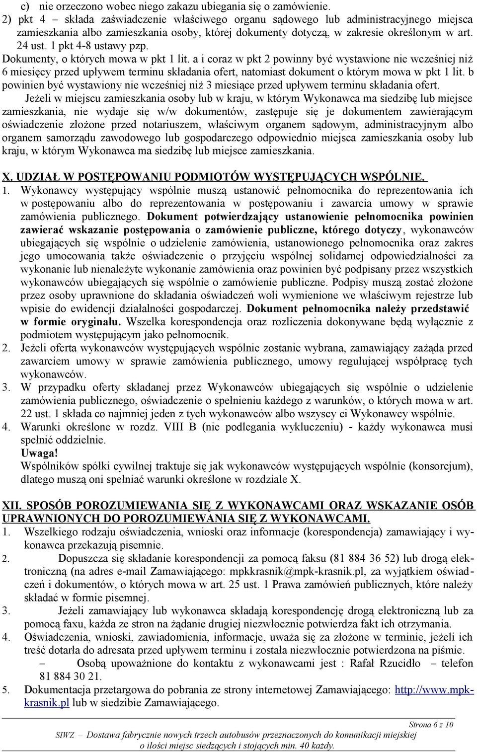 1 pkt 4-8 ustawy pzp. Dokumenty, o których mowa w pkt 1 lit.