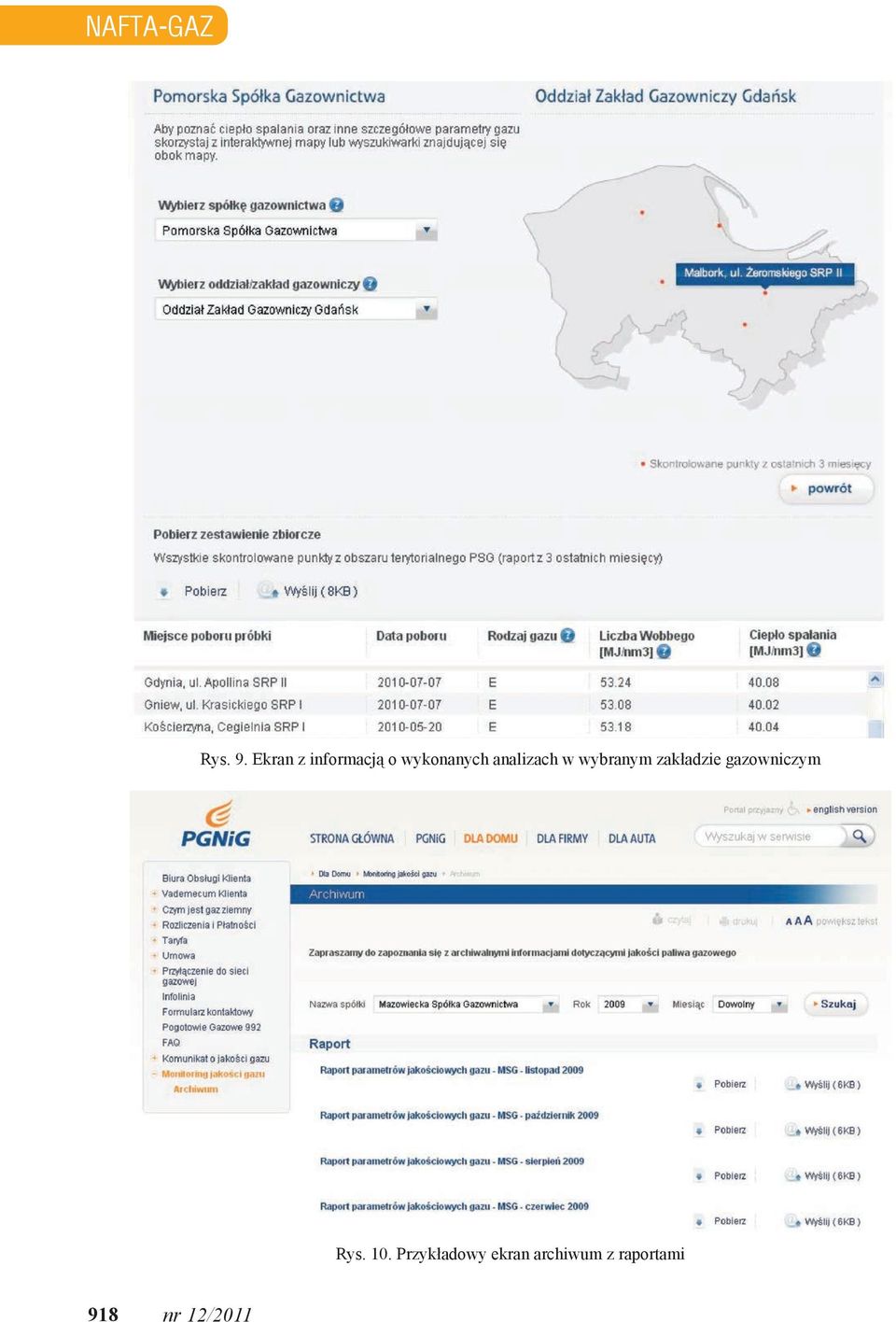 analizach w wybranym zakładzie