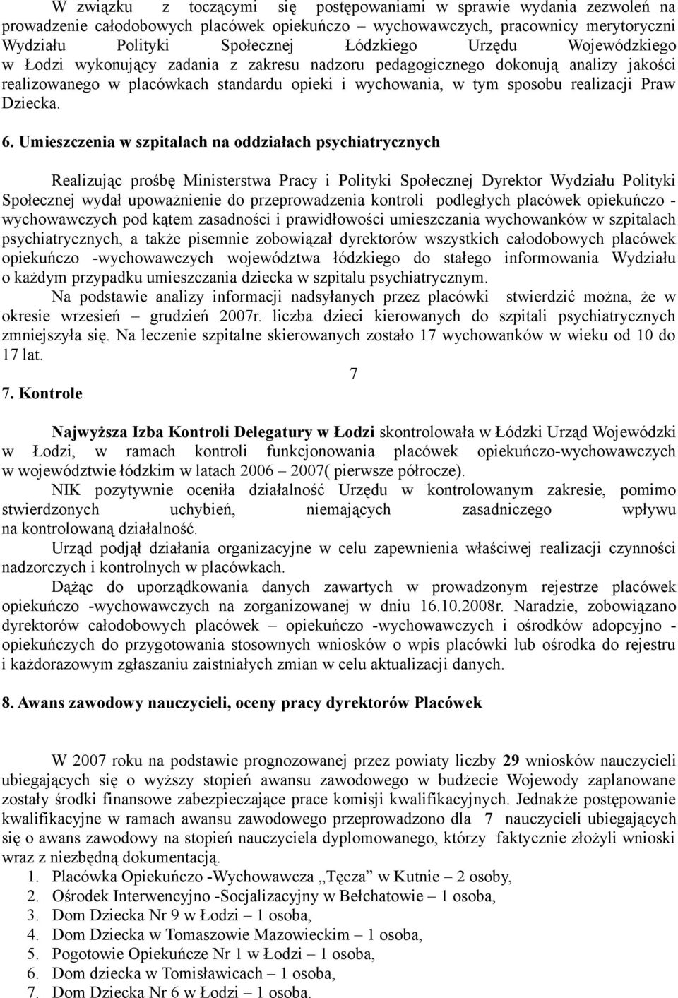 Dziecka. 6.