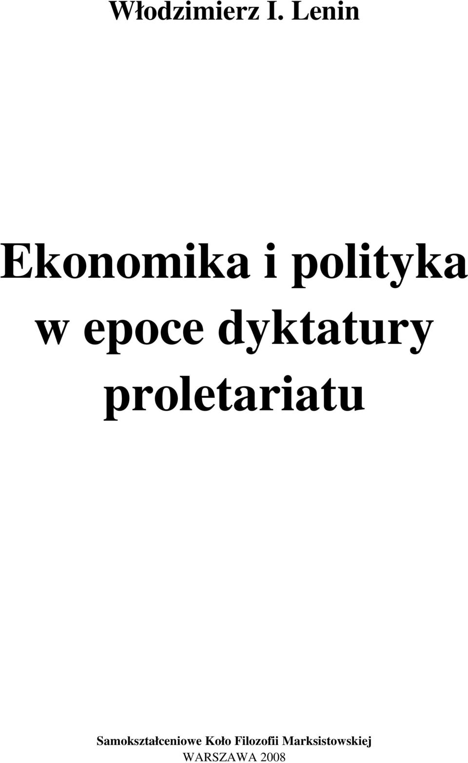 epoce dyktatury proletariatu