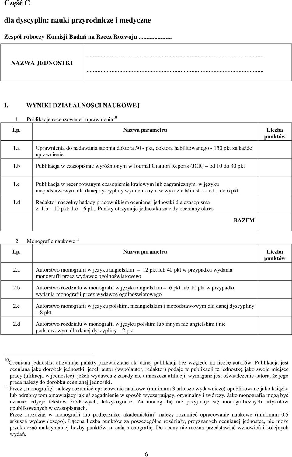 c Publikacja w recenzowanym czasopimie krajowym lub zagranicznym, w jzyku niepodstawowym dla danej dyscypliny wymienionym w wykazie Ministra - od 1 do 6 pkt 1.