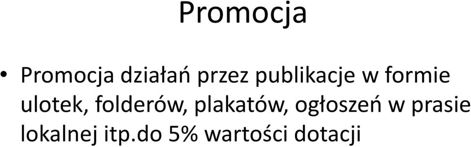 folderów, plakatów, ogłoszeń w
