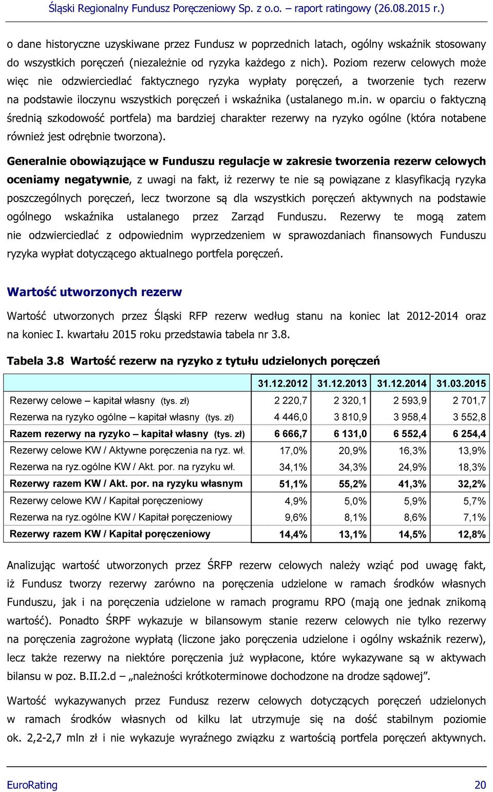 w oparciu o faktyczną średnią szkodowość portfela) ma bardziej charakter rezerwy na ryzyko ogólne (która notabene również jest odrębnie tworzona).