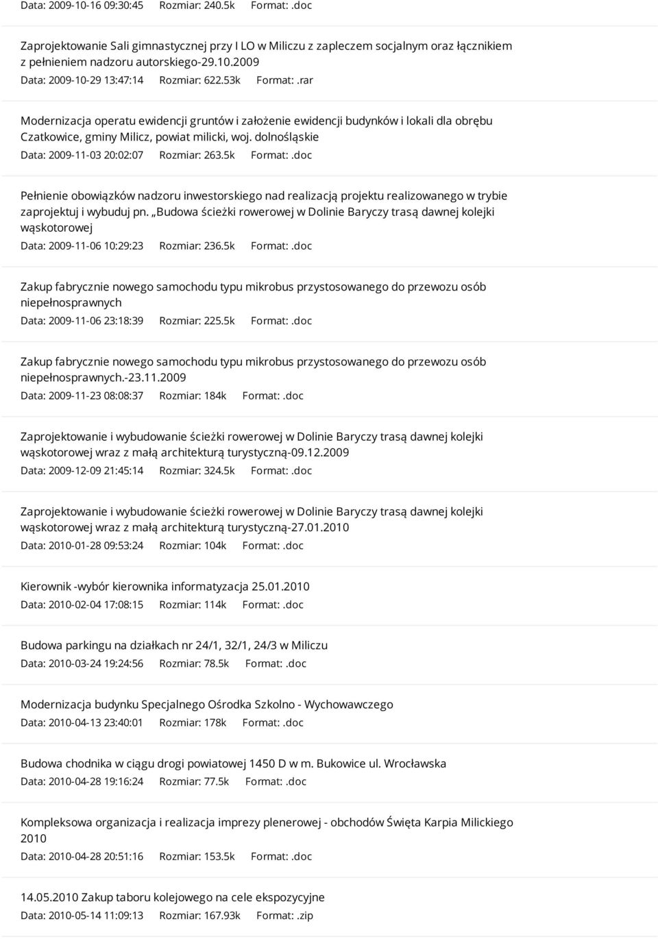 dolnośląskie Data: 2009-11-03 20:02:07 Rozmiar: 263.5k Format:.doc Pełnienie obowiązków nadzoru inwestorskiego nad realizacją projektu realizowanego w trybie zaprojektuj i wybuduj pn.