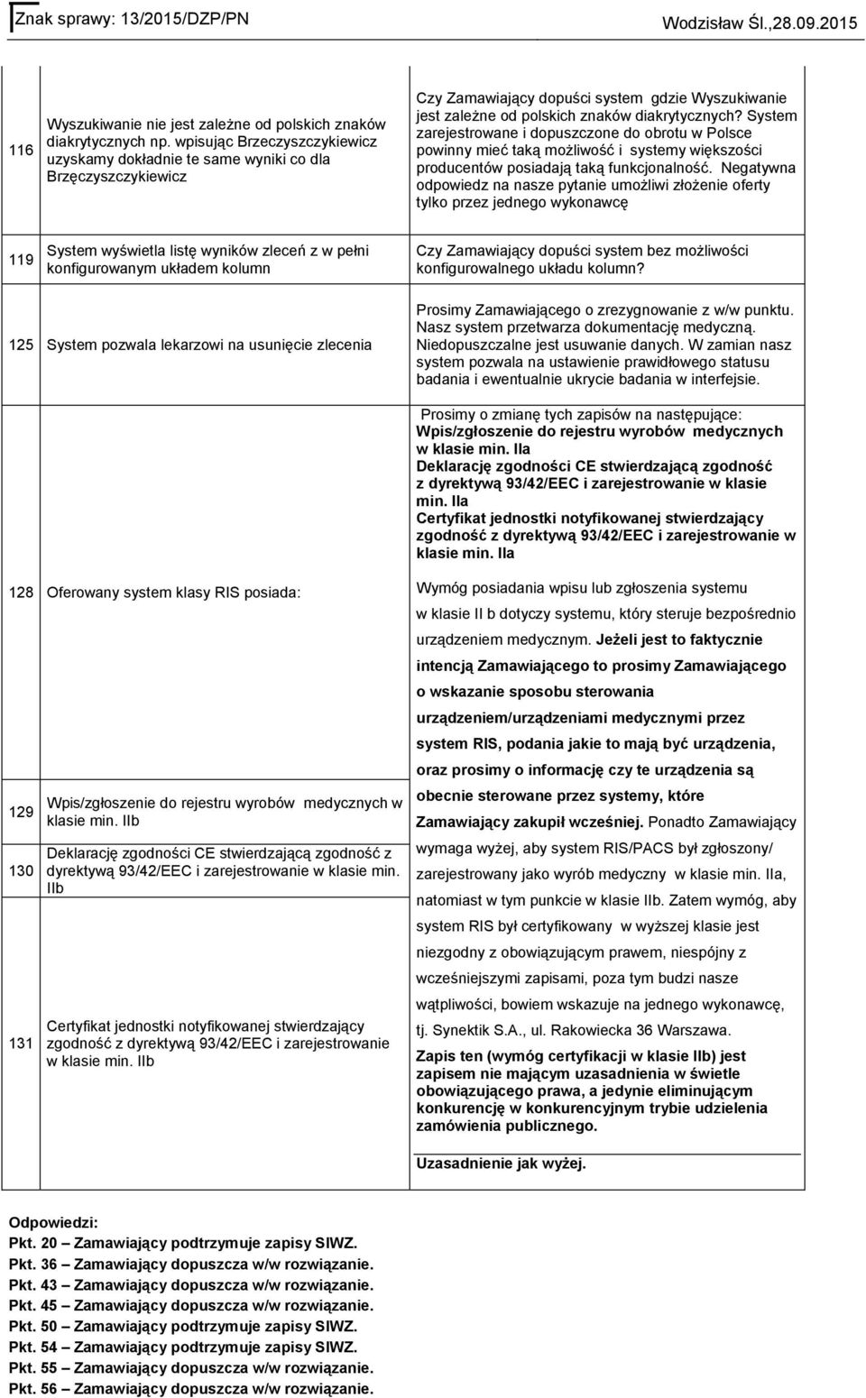 System zarejestrowane i dopuszczone do obrotu w Polsce powinny mieć taką możliwość i systemy większości producentów posiadają taką funkcjonalność.