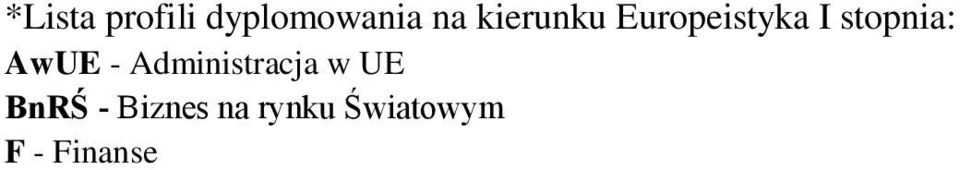 AwUE - Administracja w UE BnRŚ -