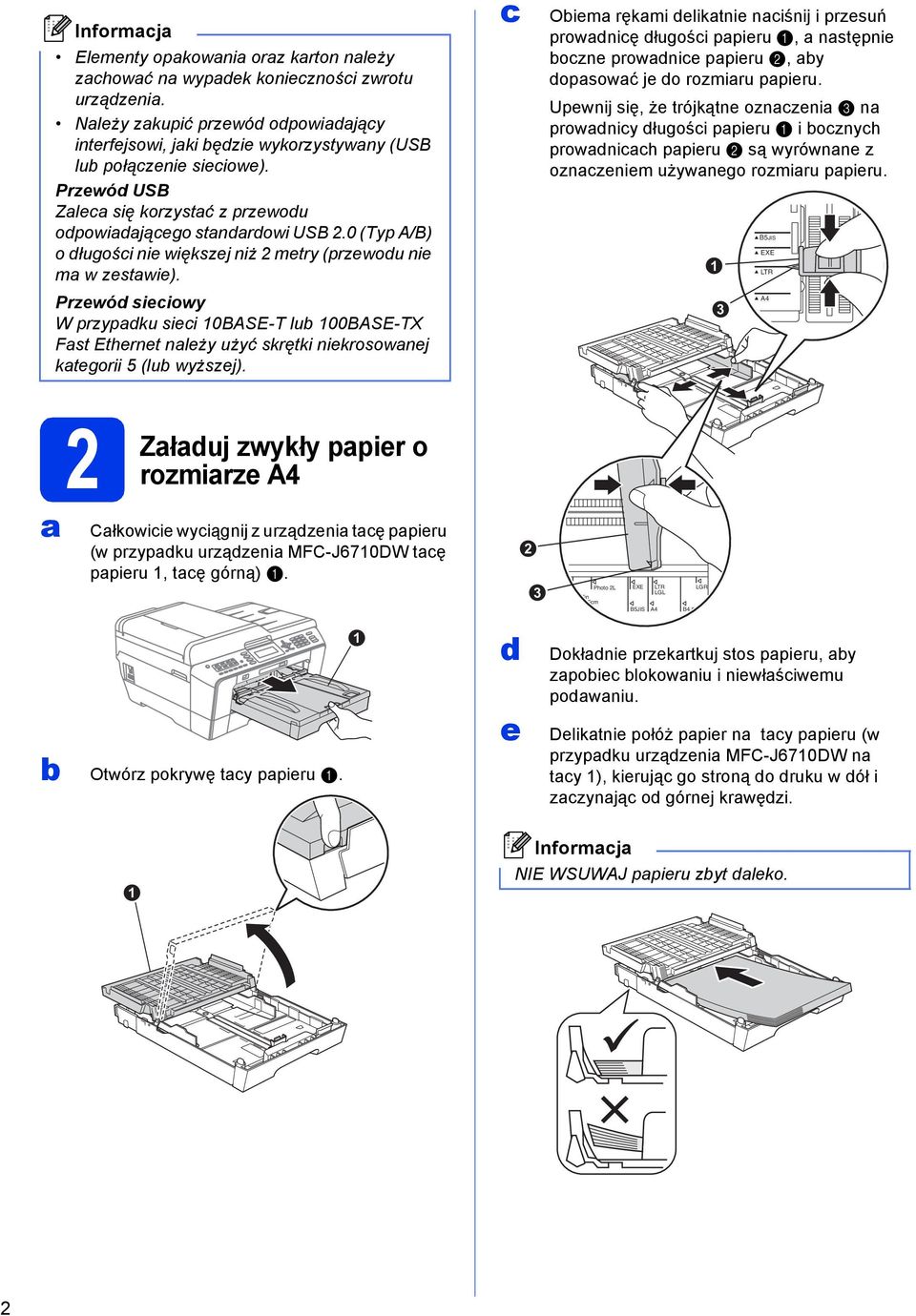 Przewó sieiowy W przypku siei 10BASE-T lu 100BASE-TX Fst Ethernet nleży użyć skrętki niekrosownej ktegorii 5 (lu wyższej).