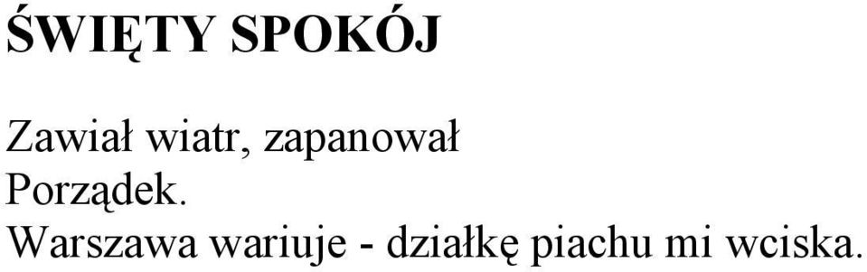 Porządek.