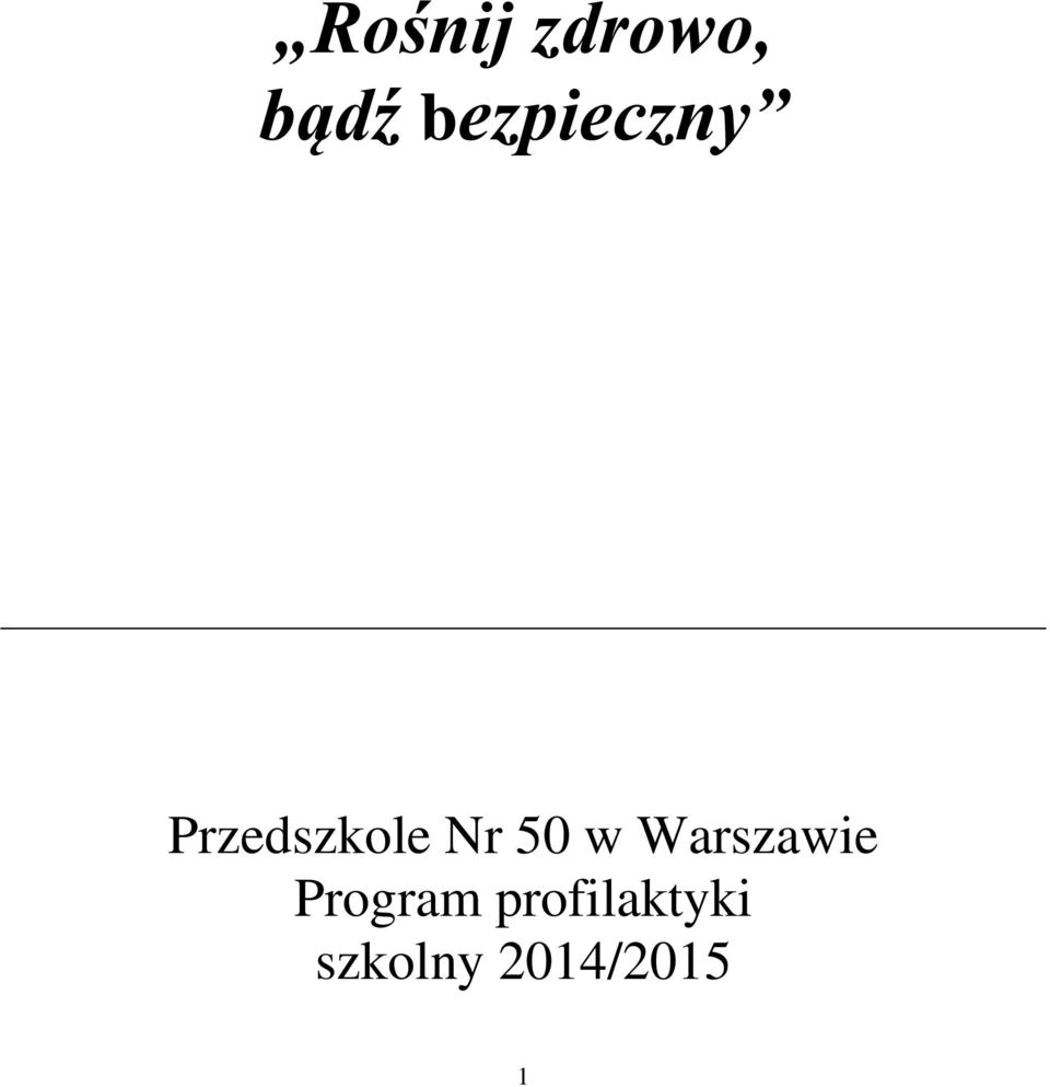 50 w Warszawie Program