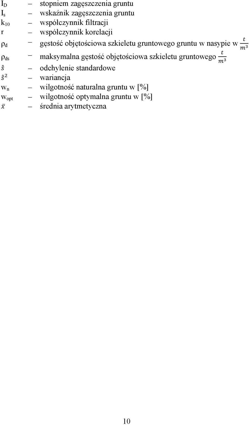 nasypie w ds maksymalna g sto obj to ciowa szkieletu gruntowego odchylenie standardowe