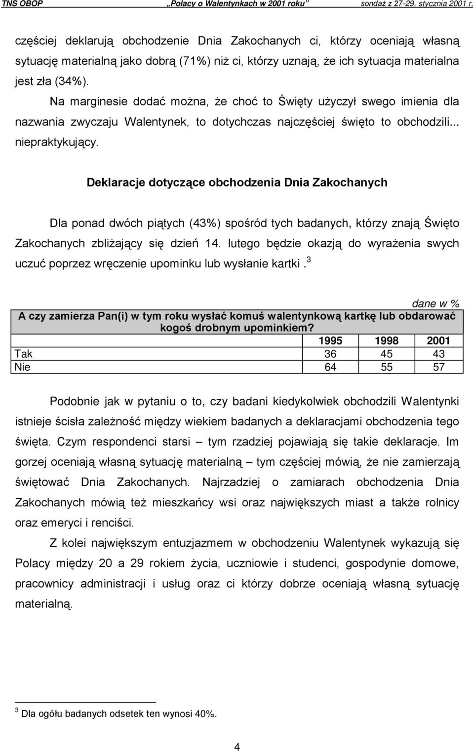 Na marginesie dodać można, że choć to Święty użyczył swego imienia dla nazwania zwyczaju Walentynek, to dotychczas najczęściej święto to obchodzili... niepraktykujący.