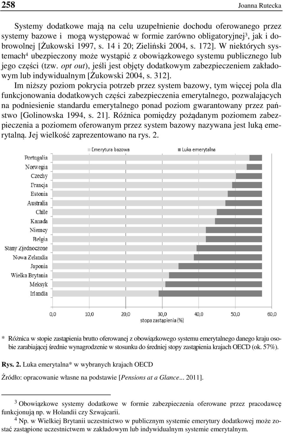 opt out), jeśli jest objęty dodatkowym zabezpieczeniem zakładowym lub indywidualnym [Żukowski 2004, s. 312].