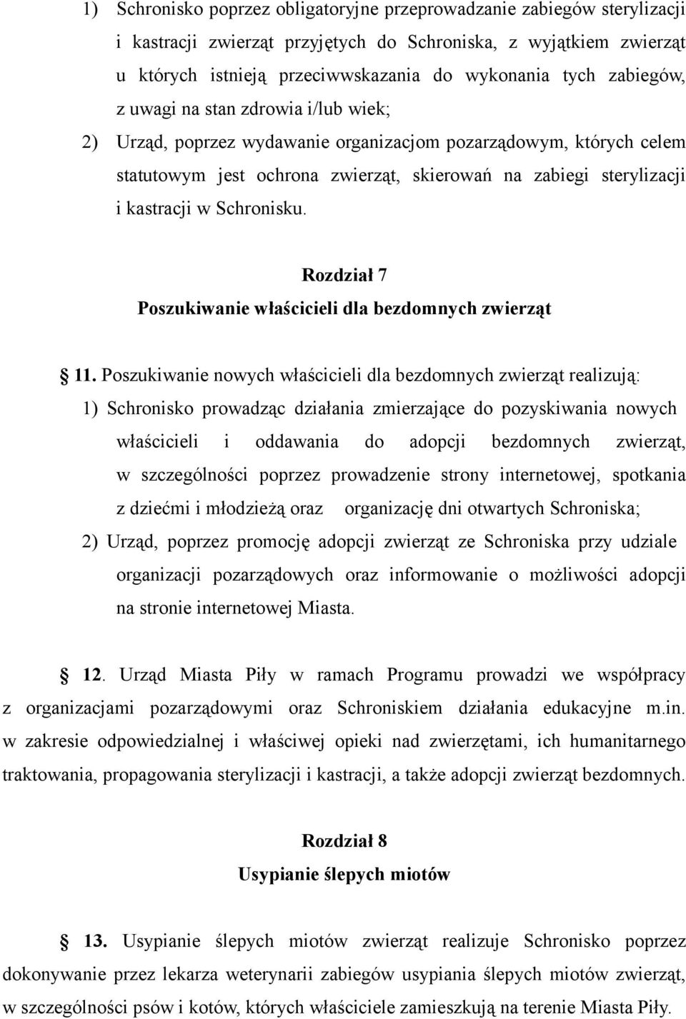 Schronisku. Rozdział 7 Poszukiwanie właścicieli dla bezdomnych zwierząt 11.