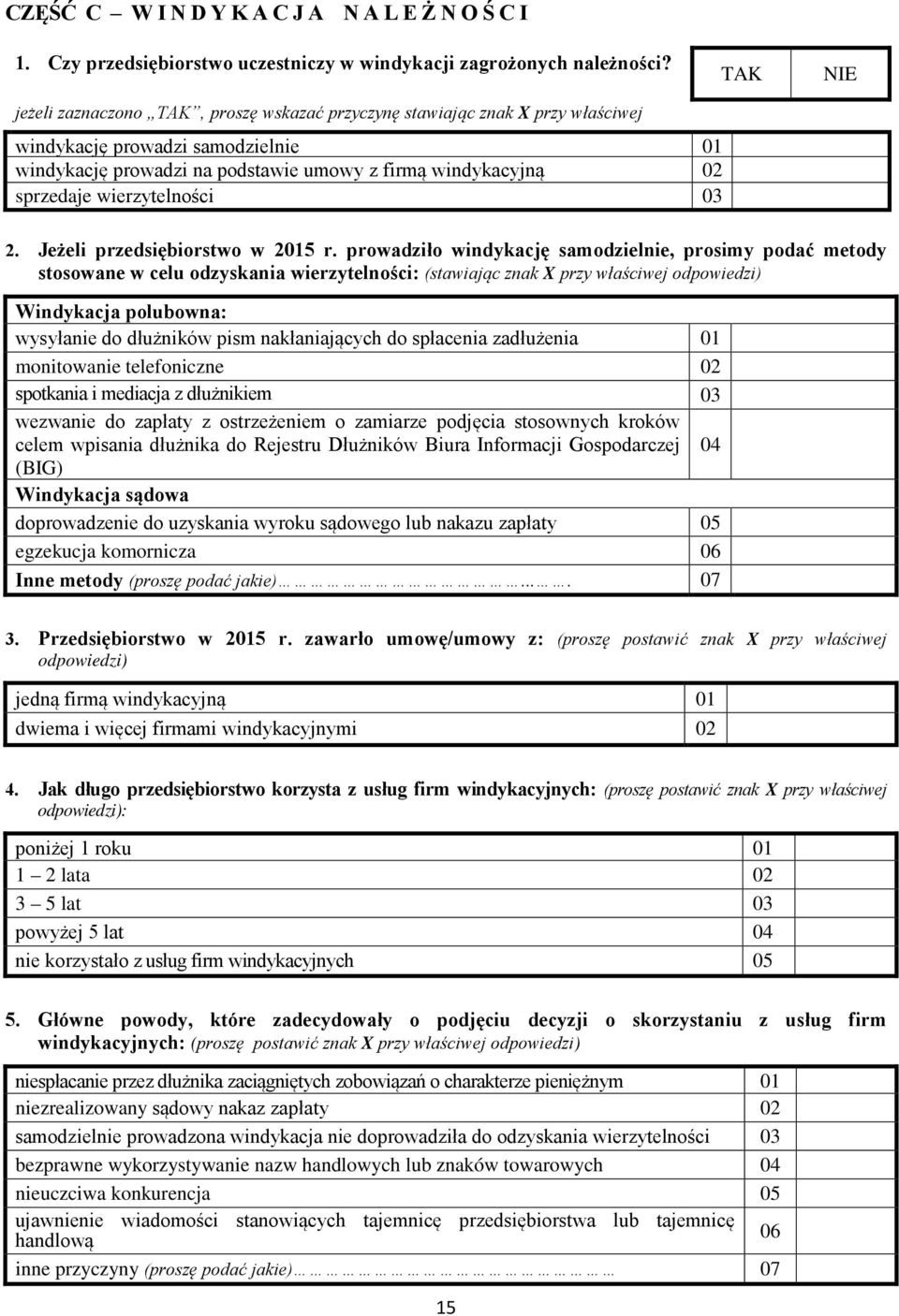 wierzytelności 03 2. Jeżeli przedsiębiorstwo w 205 r.