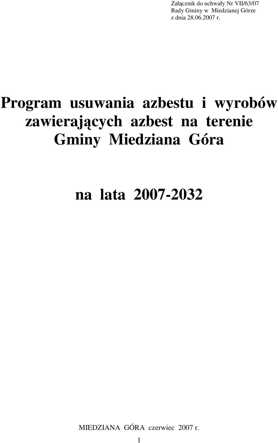 Program usuwania azbestu i wyrobów zawierających azbest