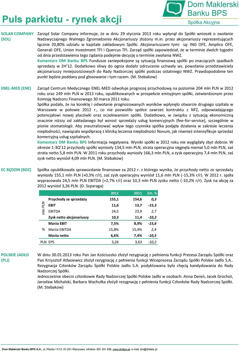 Akcjonariuszami tymi są: ING OFE, Amplico OFE, Generali OFE, Union Investment TFI i Quercus TFI.