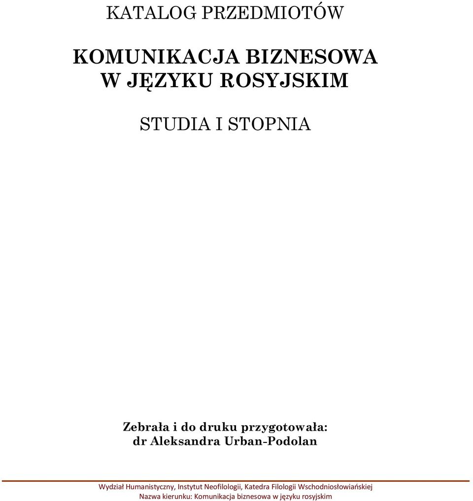 STUDIA I STOPNIA Zebrała i do