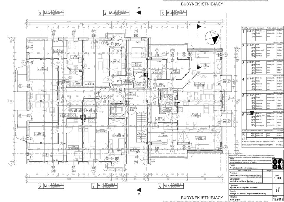 użytowa,m² hp BUDYNEK ISTNIEJY hp hp hp hp hp hp Dn Kl/ :, m /ł :, m l l l hp hp /p hp O OB :, m / :, m /p :, m /p :, m /or :, m /ł :, m /ł :, m / :, m /ł :, m OB /p+a :, m / :, m /p :, m /p :, m l