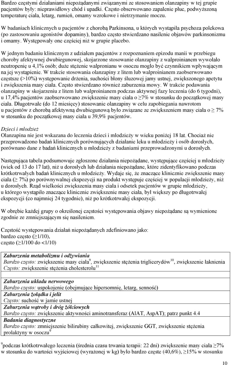 W badaniach klinicznych u pacjentów z chorobą Parkinsona, u których wystąpiła psychoza polekowa (po zastosowaniu agonistów dopaminy), bardzo często stwierdzano nasilenie objawów parkinsonizmu i omamy.