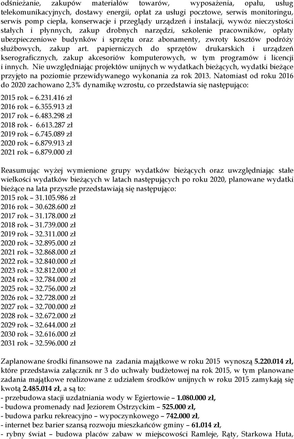 słuŝbowych, zakup art. papierniczych do sprzętów drukarskich i urządzeń kserograficznych, zakup akcesoriów komputerowych, w tym programów i licencji i innych.
