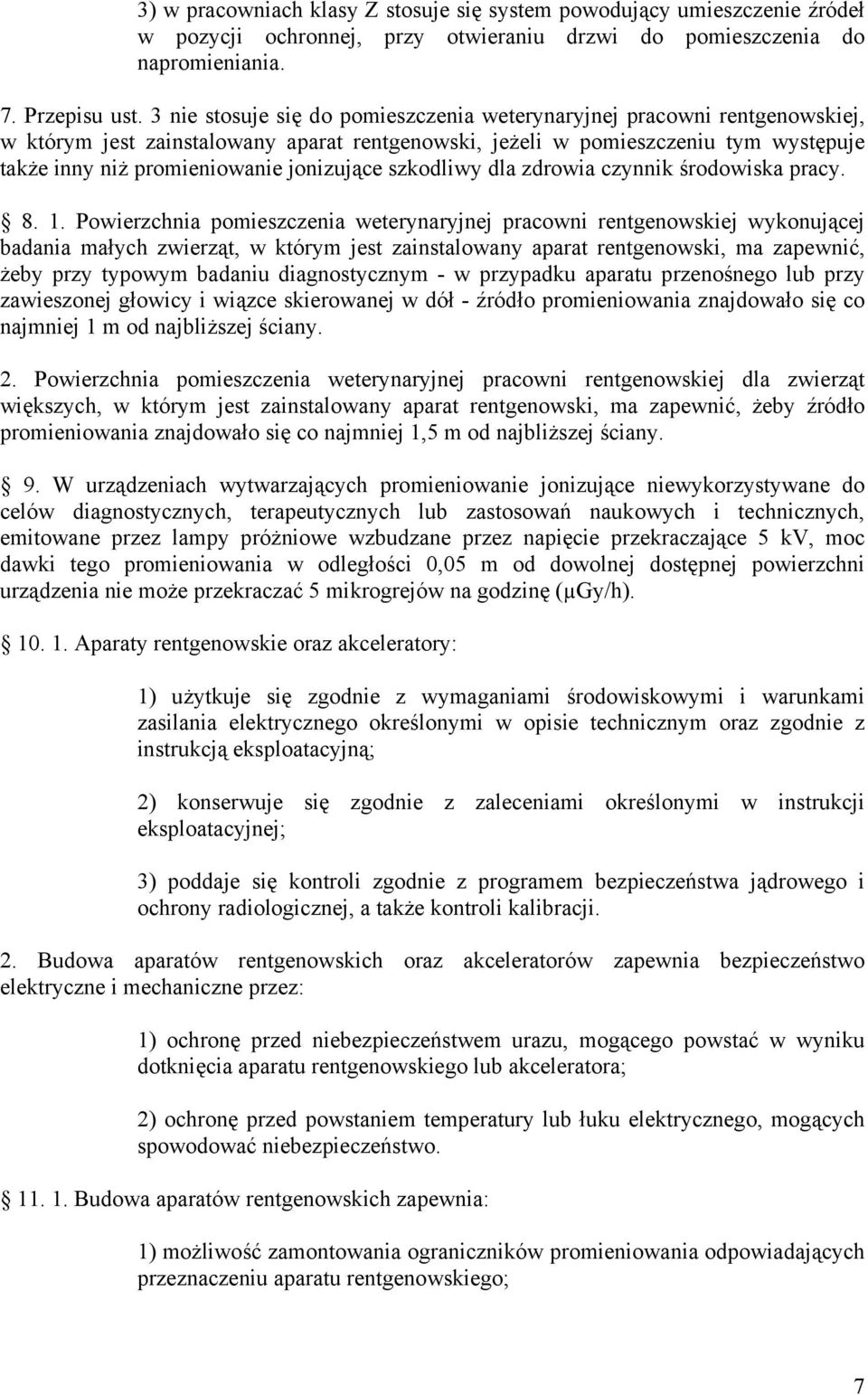 jonizujące szkodliwy dla zdrowia czynnik środowiska pracy. 8. 1.