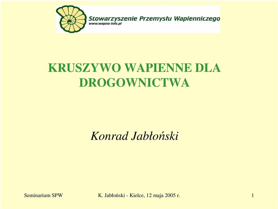 Jabłoński Seminarium SPW K.