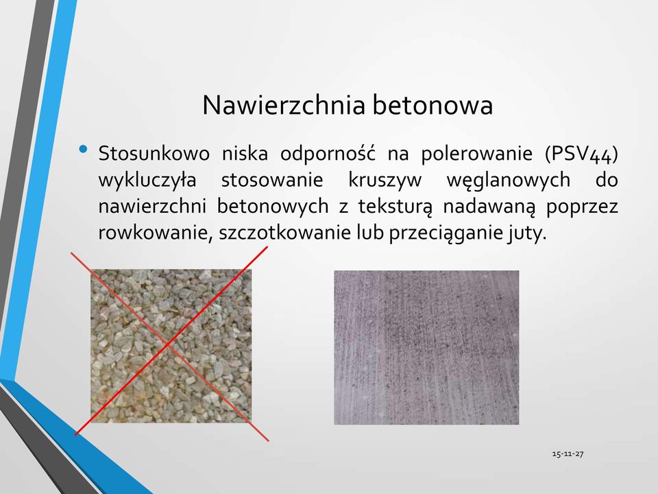 węglanowych do nawierzchni betonowych z teksturą