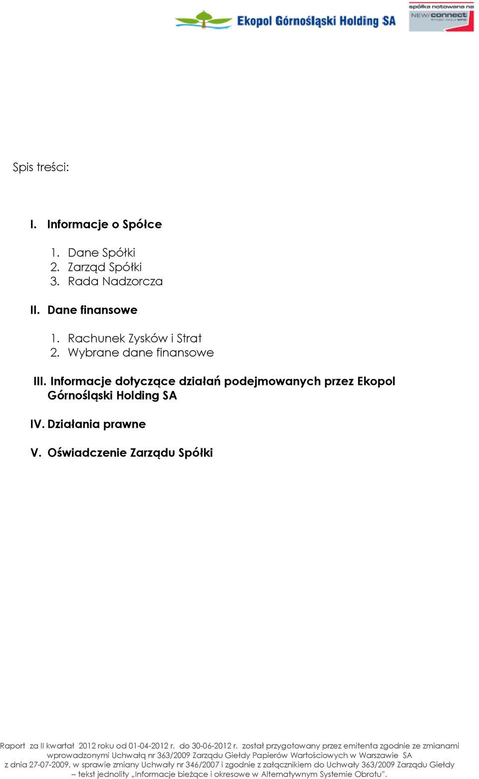 Wybrane dane finansowe III.
