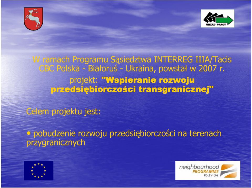 projekt: "Wspieranie rozwoju przedsiębiorczości