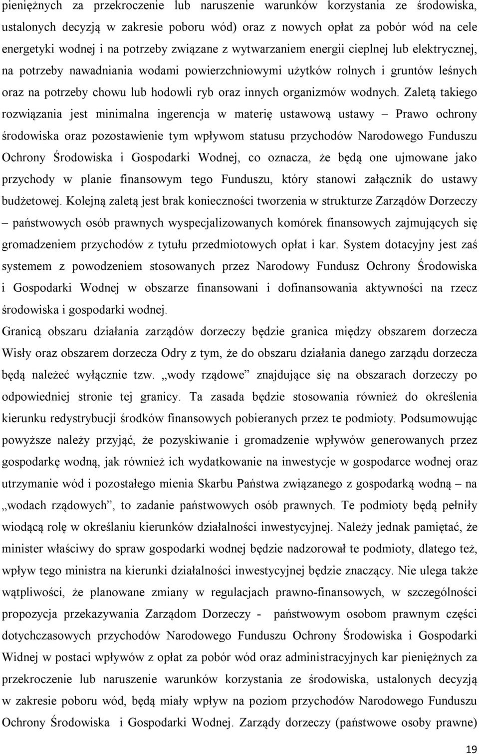 organizmów wodnych.