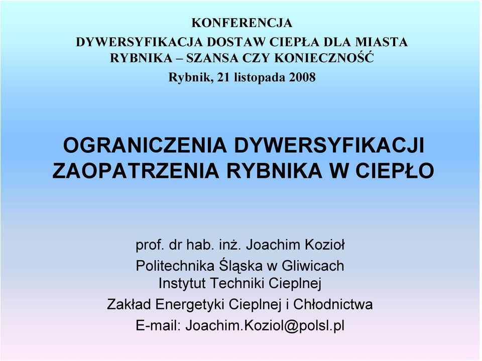 CIEPŁO prof. dr hab. inż.