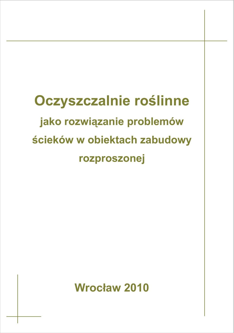 problemów œcieków w