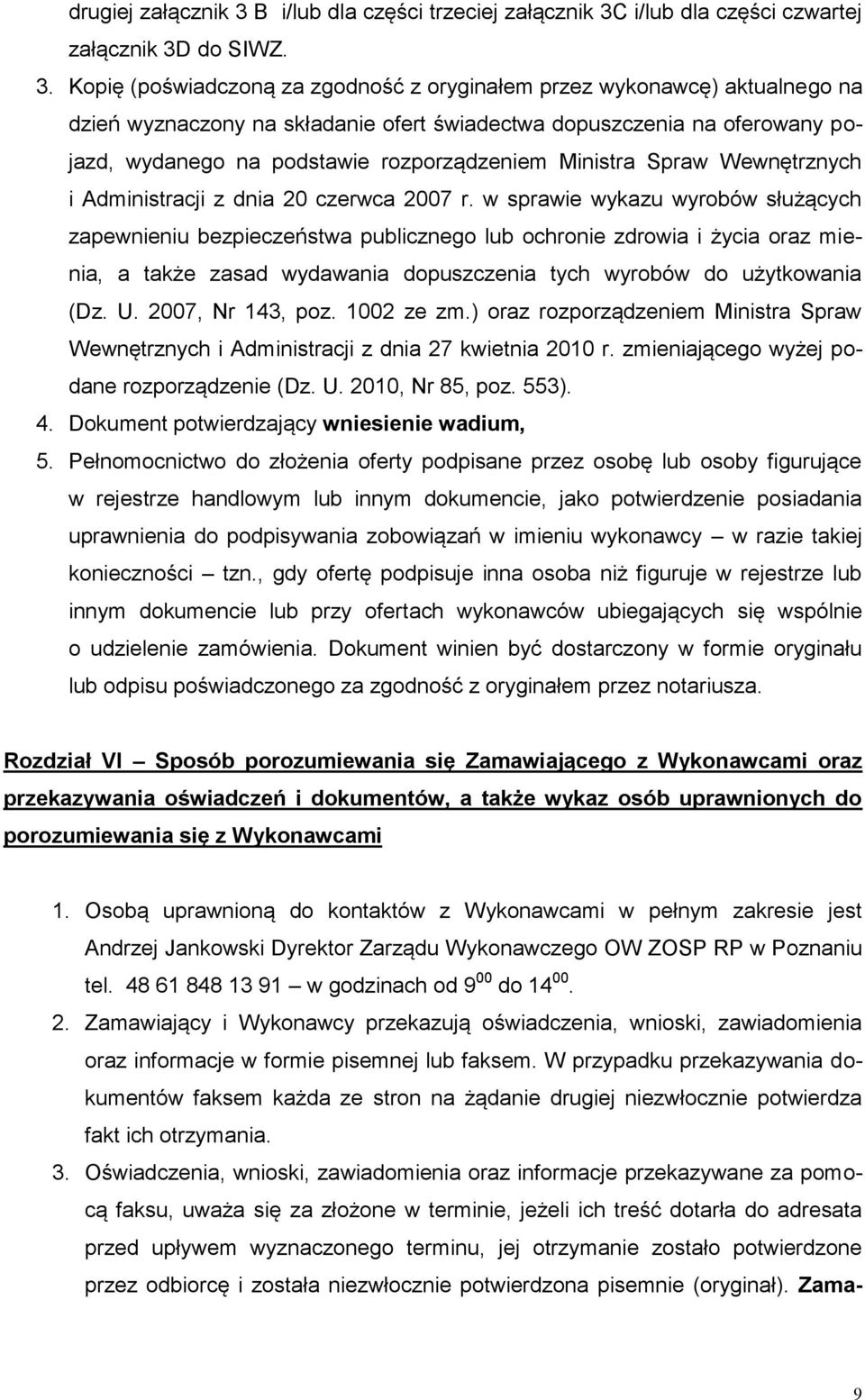 i/lub dla części czwartej załącznik 3D