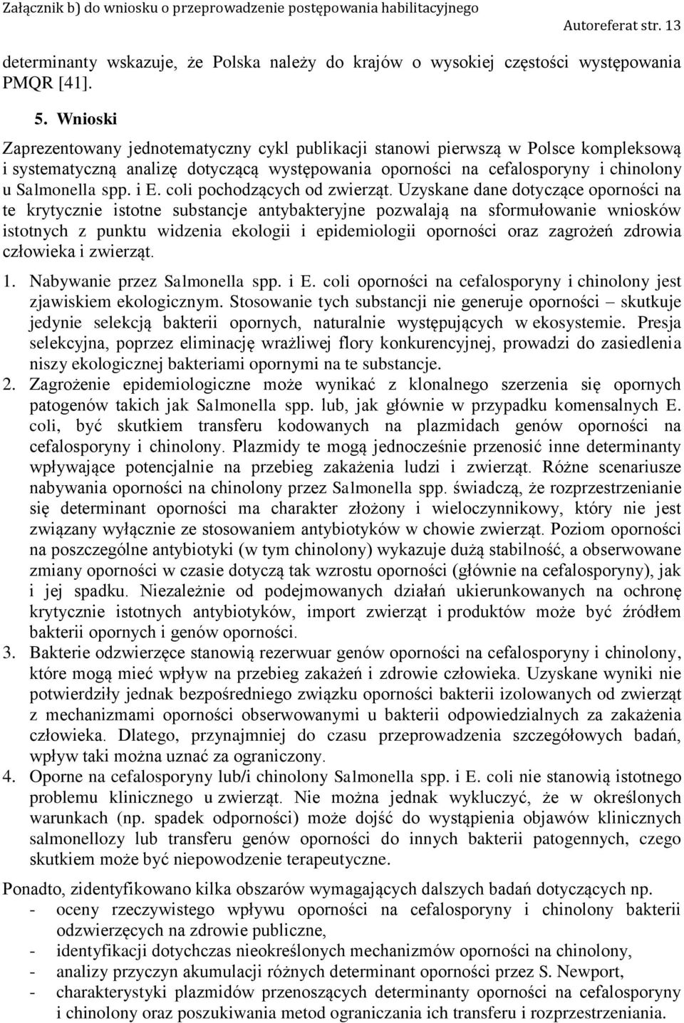 i E. coli pochodzących od zwierząt.