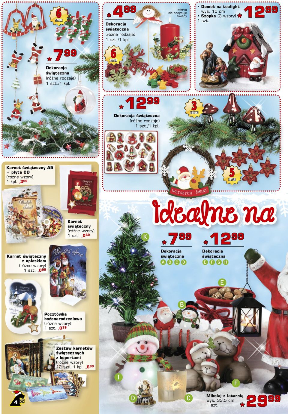 Karnet świąteczny A5 + płyta CD (różne wzory) 1 kpl.