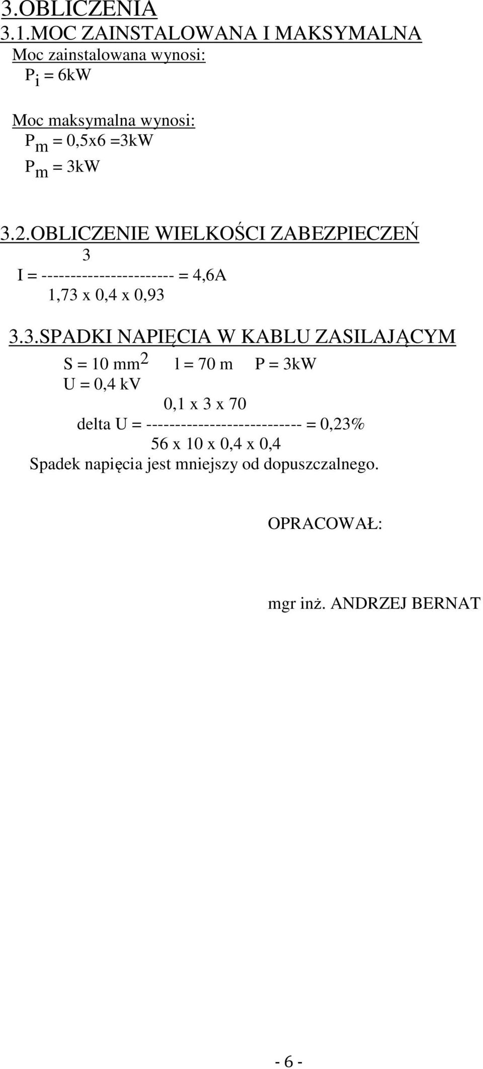 2.OBLICZENIE WIELKOŚCI ZABEZPIECZEŃ 3 