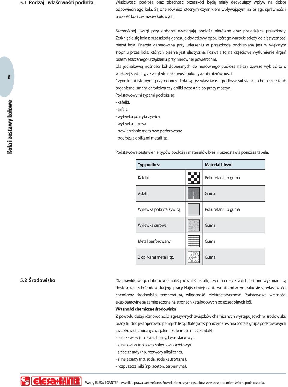 Zetknięcie się koła z przeszkodą generuje dodatkowy opór, którego wartość zależy od elastyczności bieżni koła.