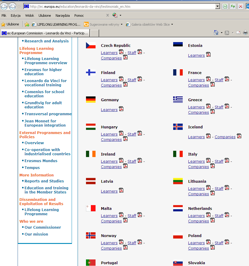 Testimonials: http://ec.europa.