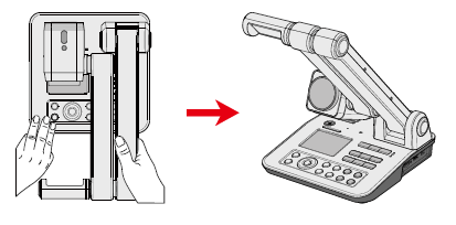 Ekran LCD Ekran LCD pozwala na podgląd obrazu z kamery urządzenia. Wyswietlacz pokazuje tylko obraz z kamery wizulizera bez znaczenia który sygnał jest wybrany w danej chwili.