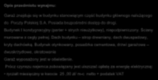 Dach budynku strop drewniany, dach dwuspadowy, kryty dachówką.