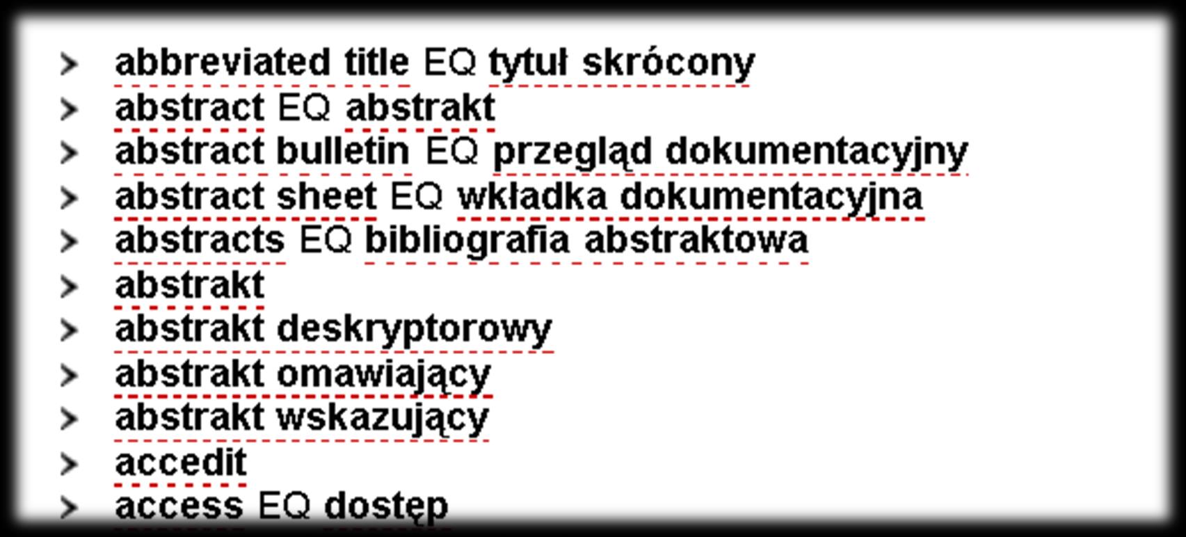 Sternik - struktura Dla wszystkich terminów angielskich ekwiwalentami są terminy polskie. Oprogramowanie TemaTres (http://www.