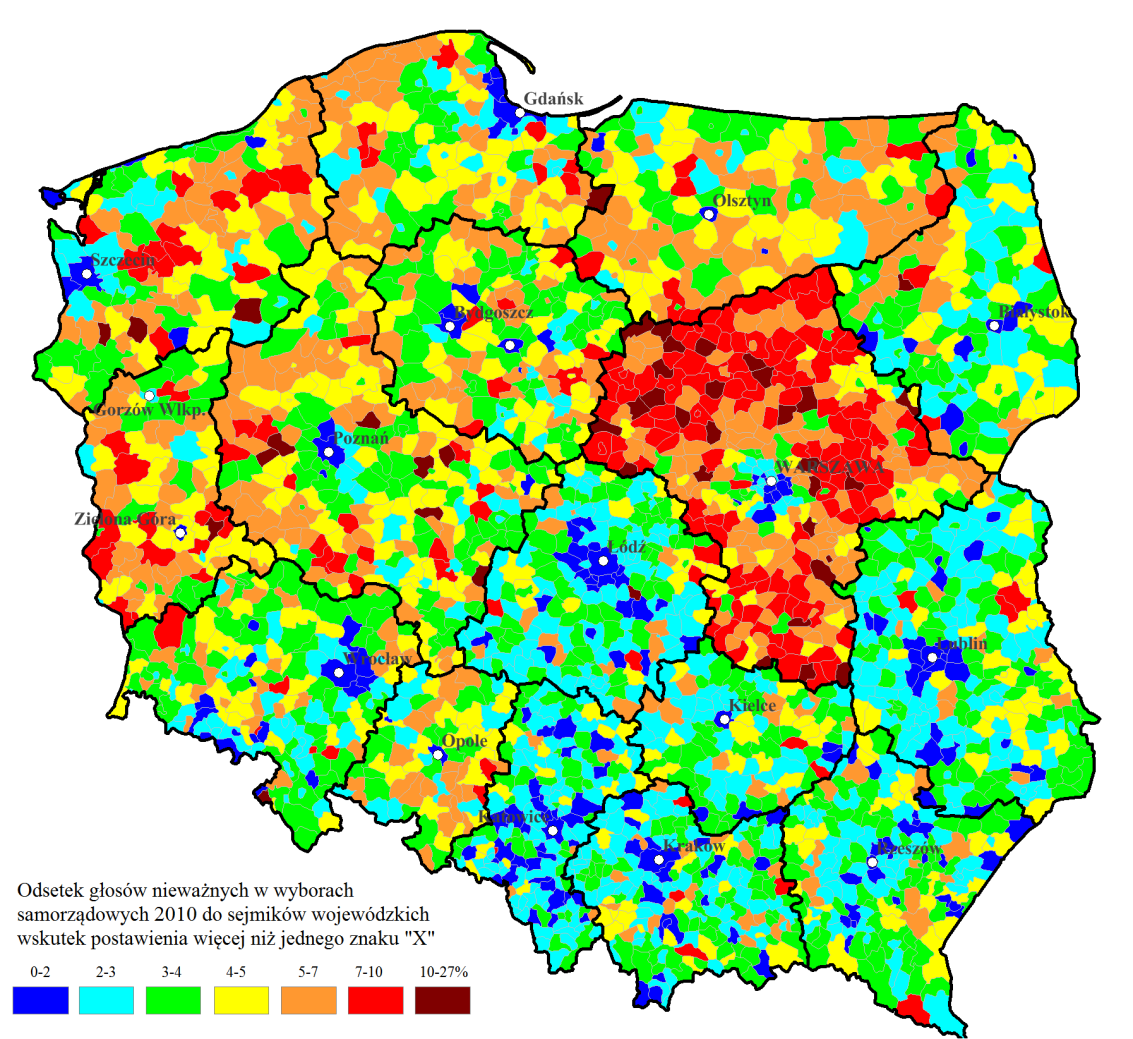 "Nie sugeruję, ani nie wykluczam żadnych hipotez, które nasuwają się przy interpretacji przestrzennej rozkładu głosów nieważnych.