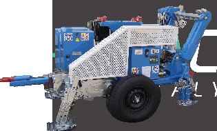F380.20.P max 20kN Wciągarka hydrauliczna przeznaczona do ciągnięcia jednej liny przy układaniu podziemnych linii przesyłowych.