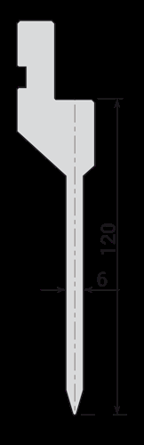 Stempel 30 Stempel Stempel 30 Stempel 30 Stempel ostry - A13 Kąt 30 Promień 0.6 mm 120 kn/m Długi 835 mm 6H AFH13061 AG A13061 9.