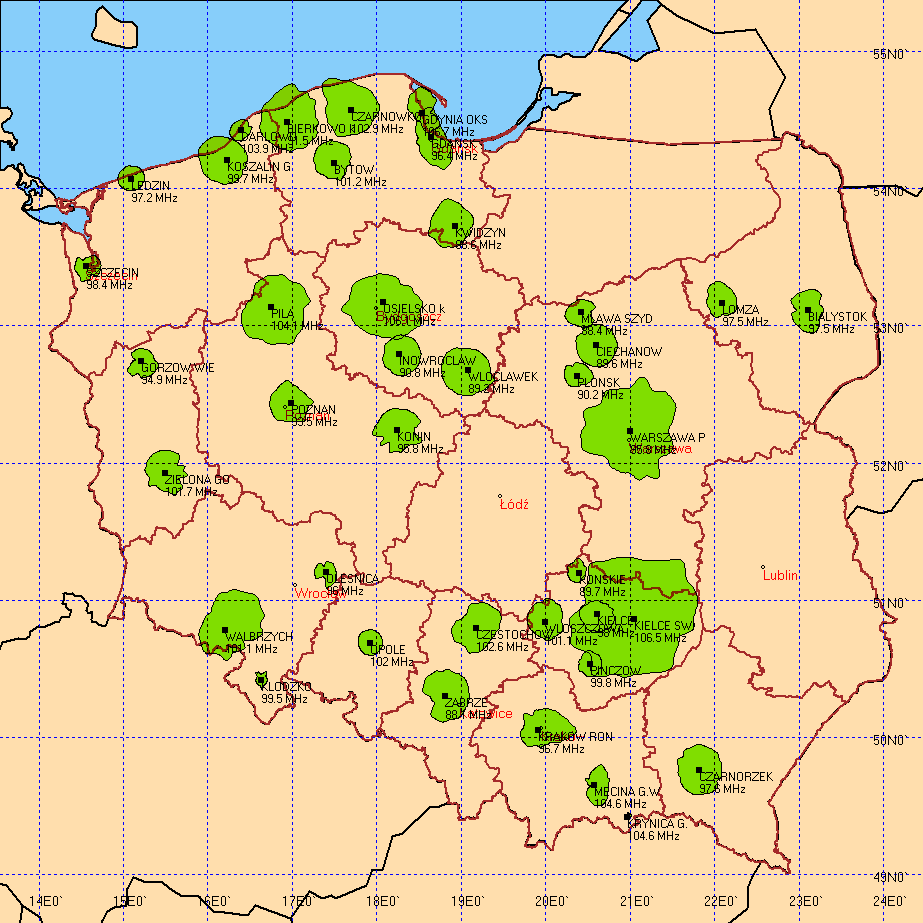 GRUPA RMF Radio RMF MAXXX GRUPA RMF 39 stacji Radio RMF MAXXX Pokrycie