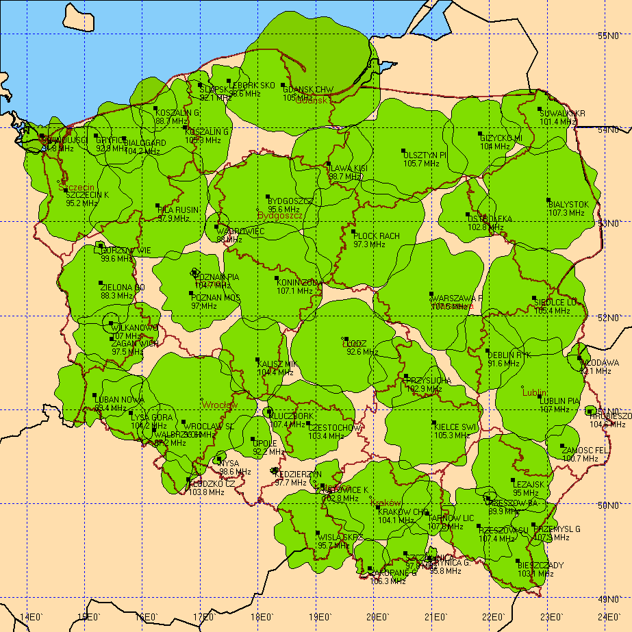 GRUPA EUROZET Radio ZET GRUPA EUROZET 59 stacji Radio ZET Pokrycie