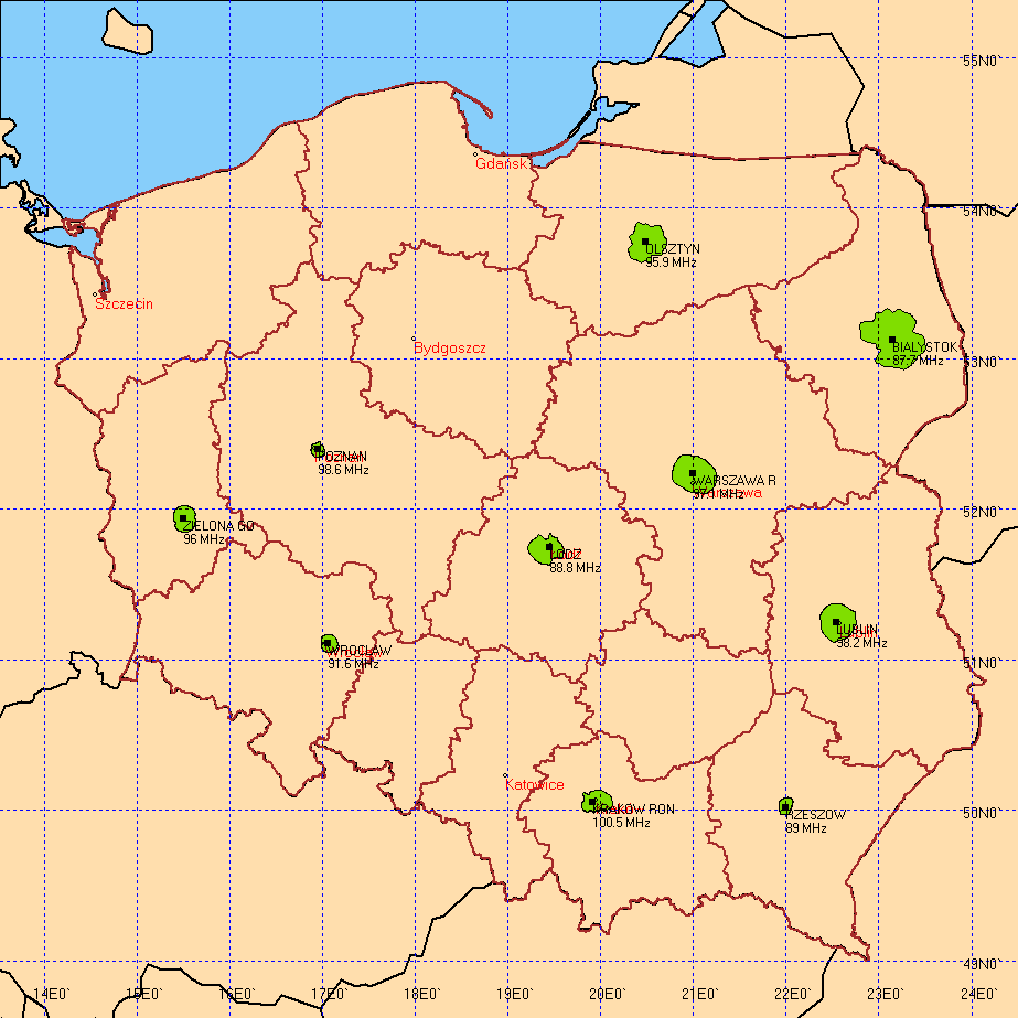 Nadawcy radiowi akademiccy Nadawcy radiowi akademiccy 10 stacji Pokrycie